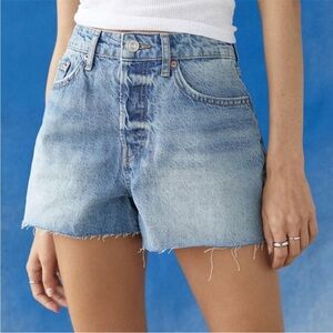 BDG Blue Jean Shorts High-Waisted Distressed